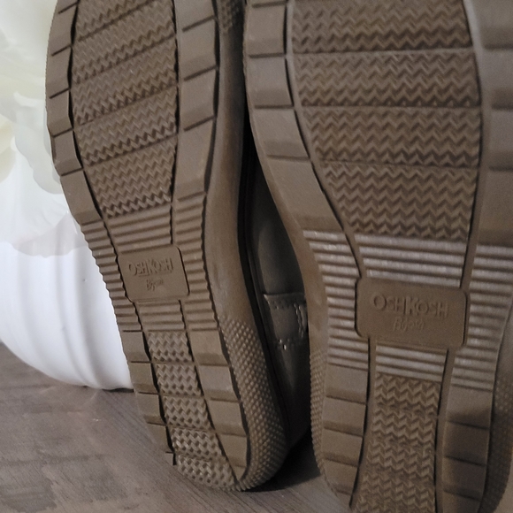 OshKosh B Gosh Boys Girls Boots Size 12M Taupe Shoes Faux fur -New without tags - Picture 4 of 6